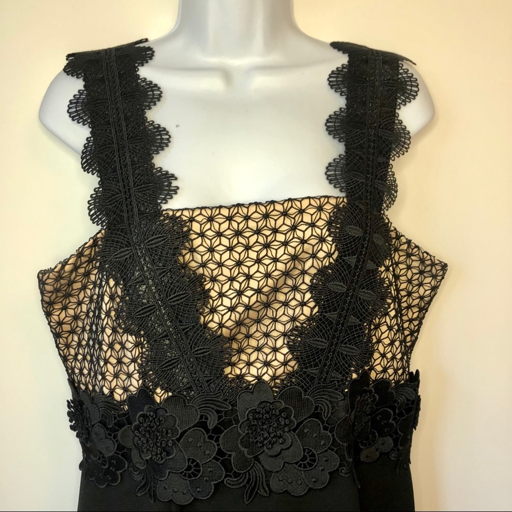 Unitedwood Black Asymmetrical Lace Cocktail Dress - Picture 5 of 12